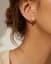 Lune Pavé Huggies Small — Layering / stacking