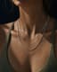 Double Chain Necklace — On-skin scale