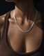 Herringbone Chain Necklace — On-skin scale