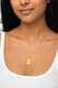 Oval Pendant Necklace — On-skin scale