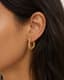 Lune Twisted Hoops — On-model scale