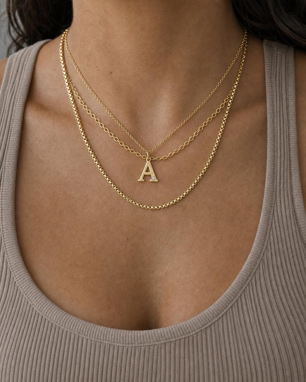 Initial Necklace — Stack / layering styling