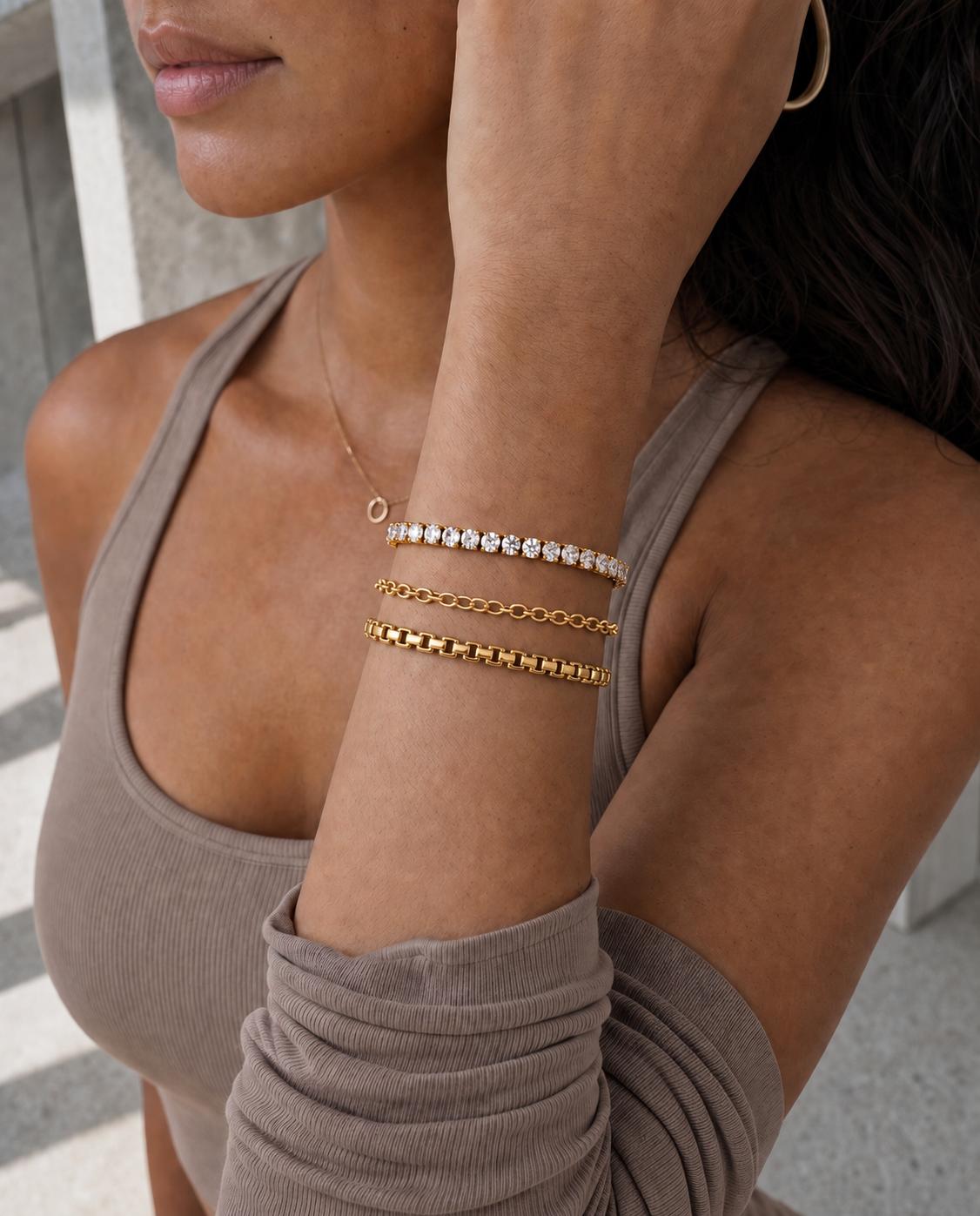 Box Chain Bracelet — Stack / layering styling