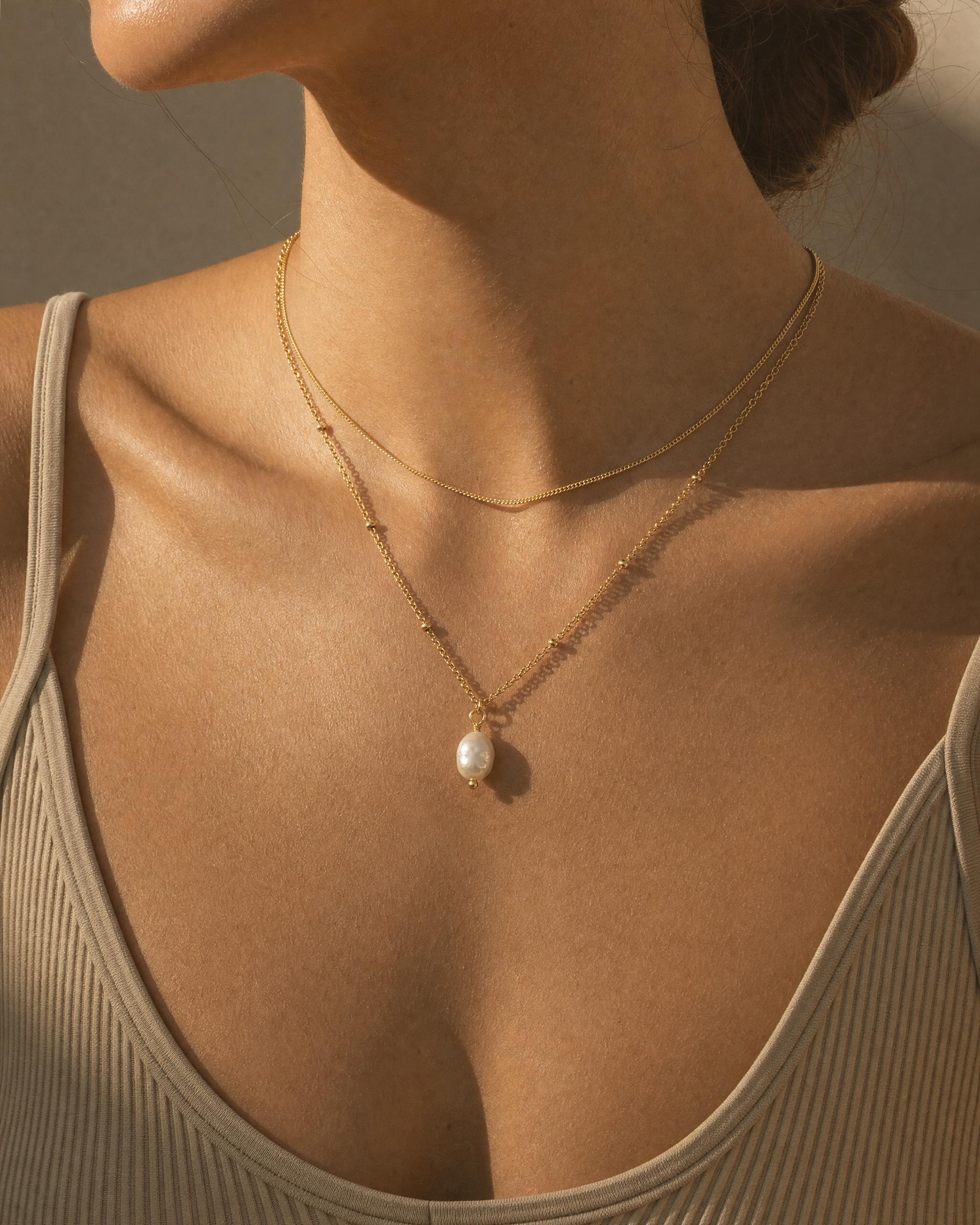 Pearl Pendant Necklace — Stack / layering styling