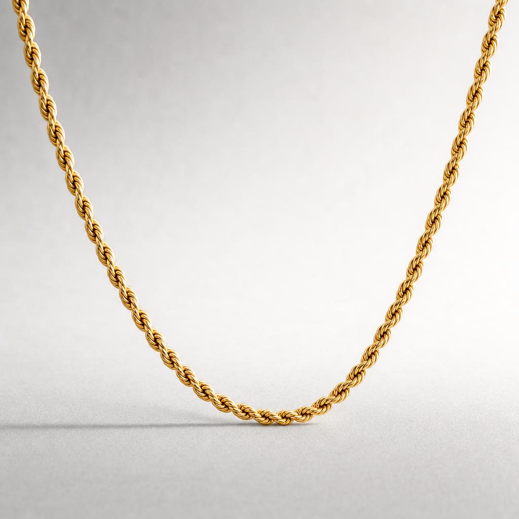 Alta Studio Rope Chain Necklace in 18k gold