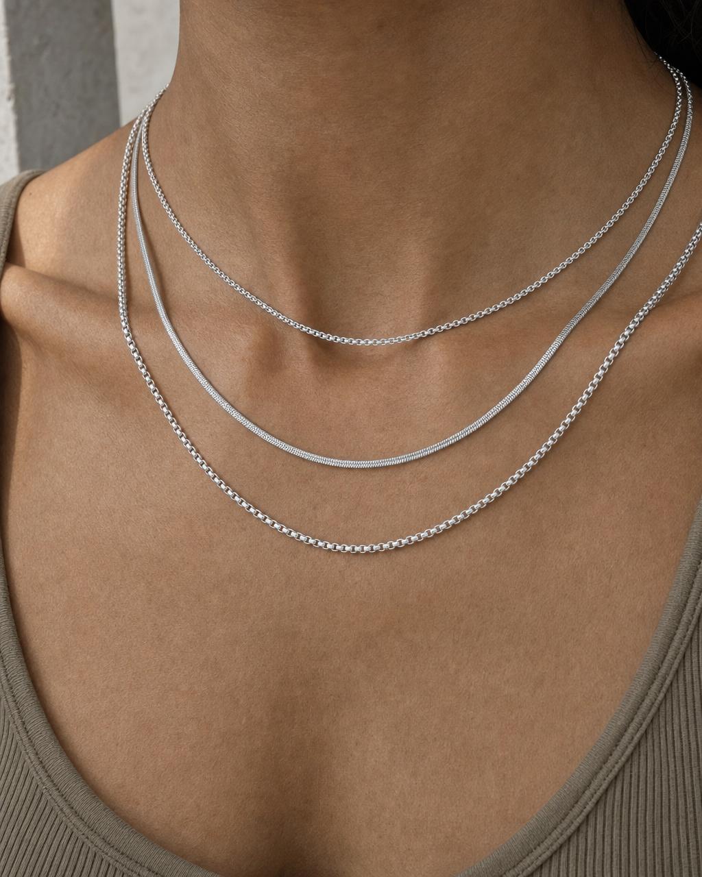Double Chain Necklace — Stack / layering styling