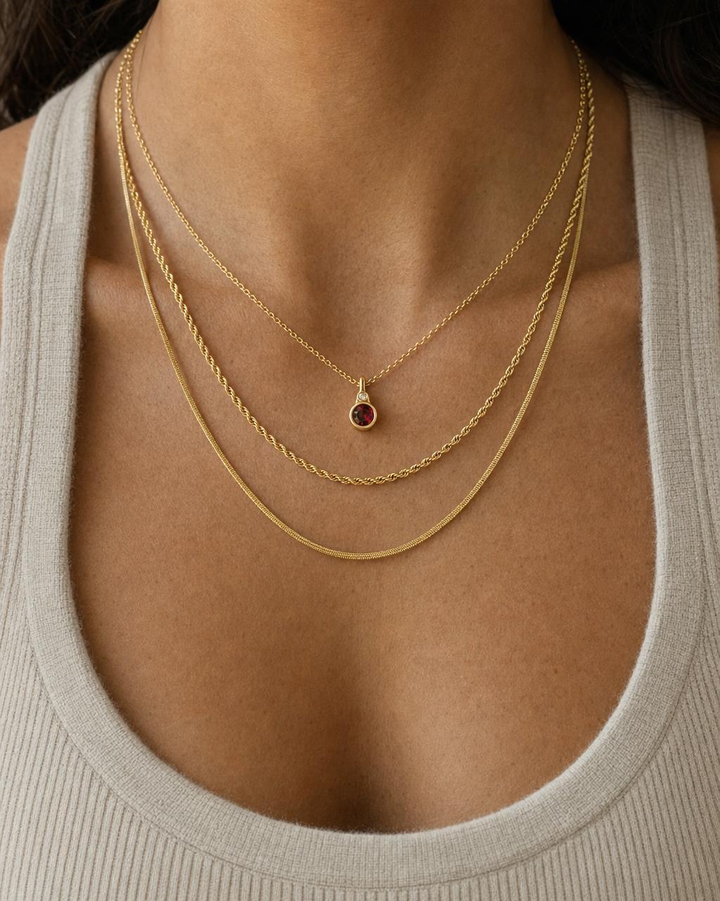 Double Chain Necklace — Stack / layering styling