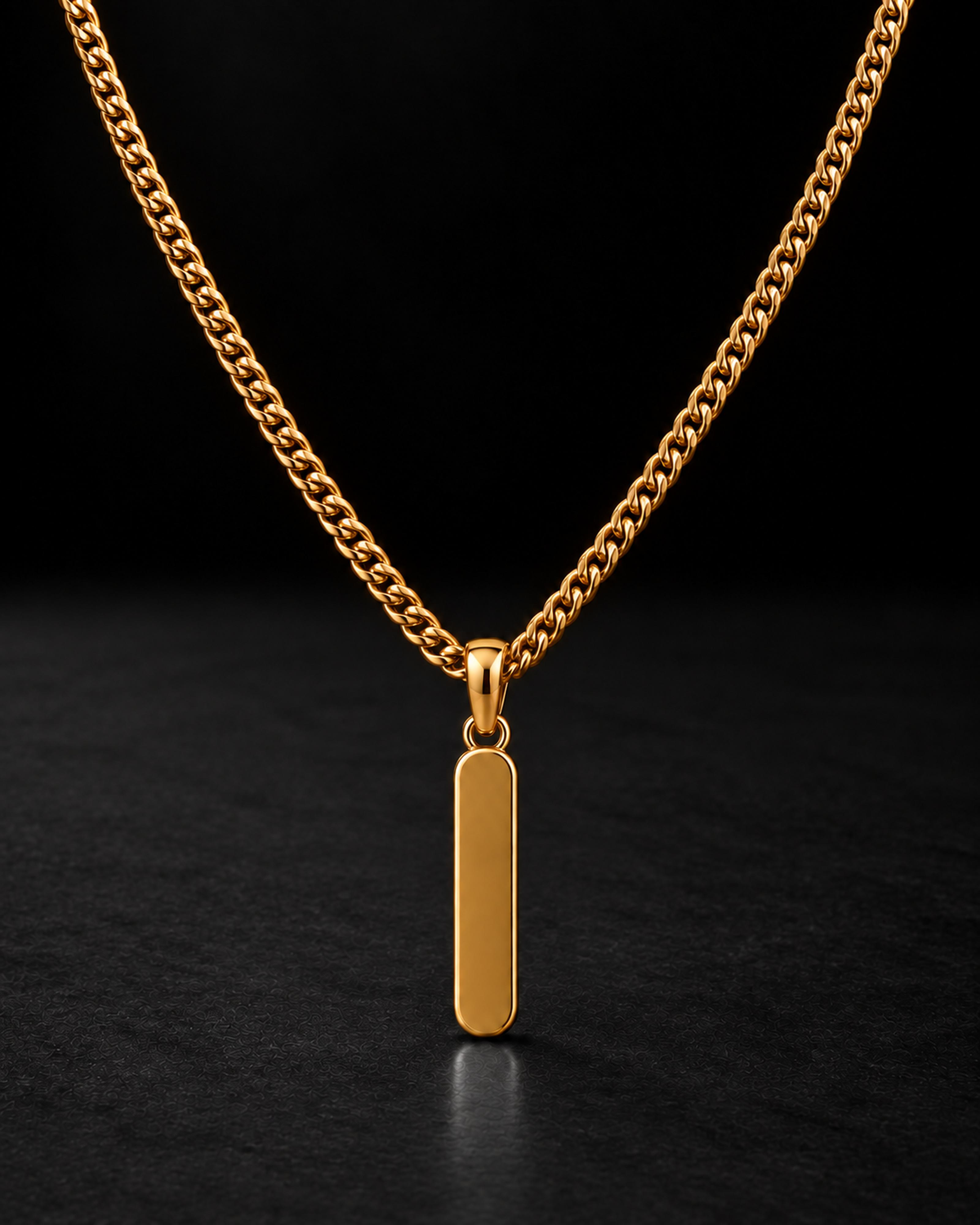 Cuban Bar Pendant Chain 3MM — Clean product