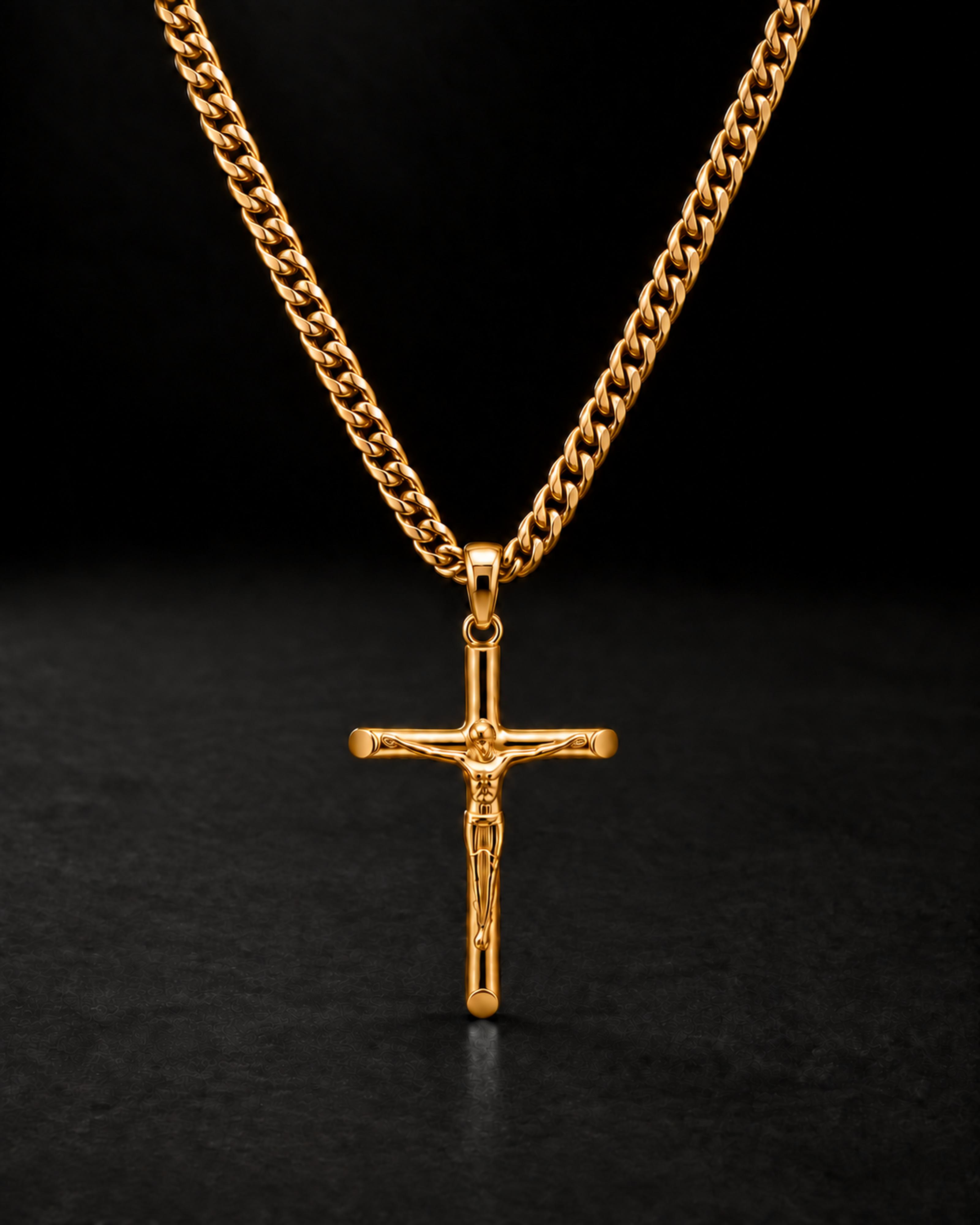 Crucifix Pendant Chain — Clean product