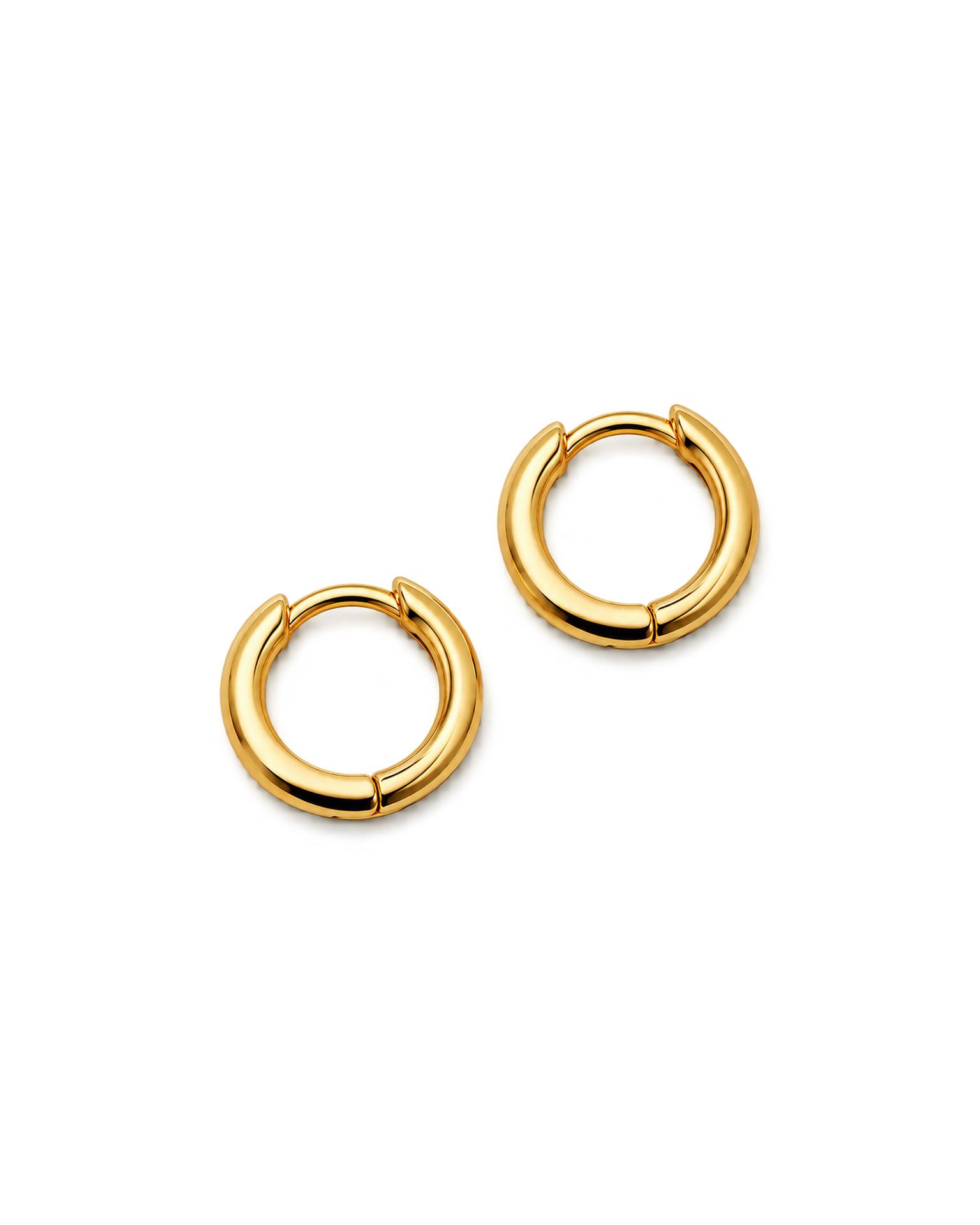 Lune Huggie Hoops Medium — Macro quality