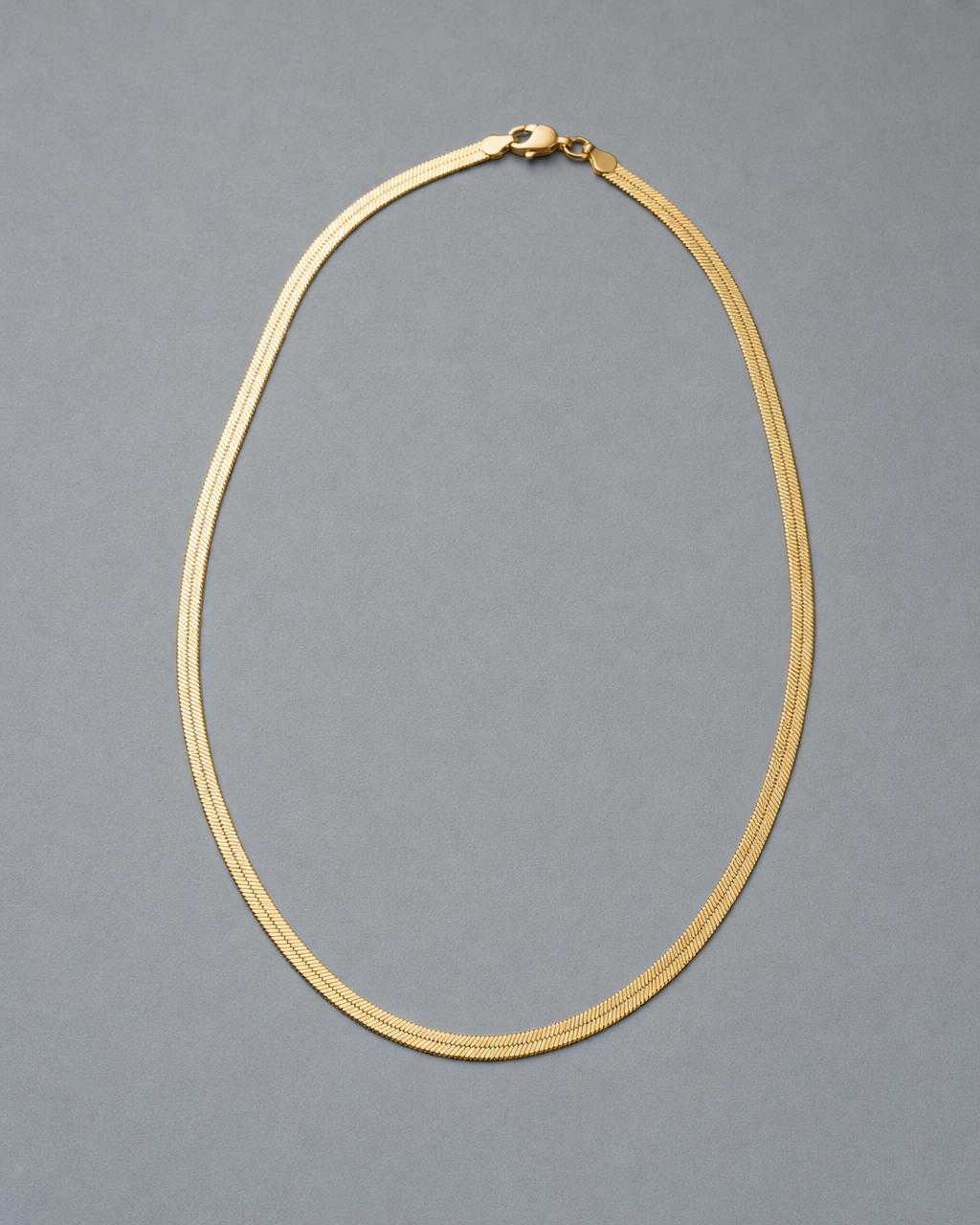 Maren Herringbone Necklace — Flat lay