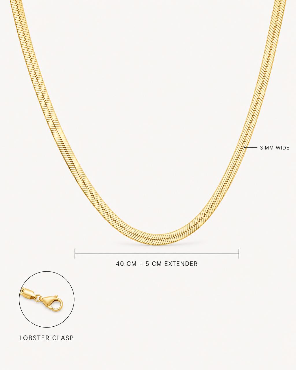 Maren Herringbone Necklace — Spec / diagram