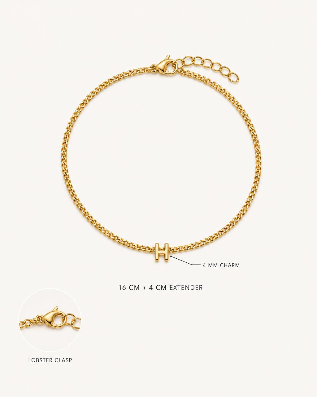 Cove Alphabet Bracelet — Spec / diagram