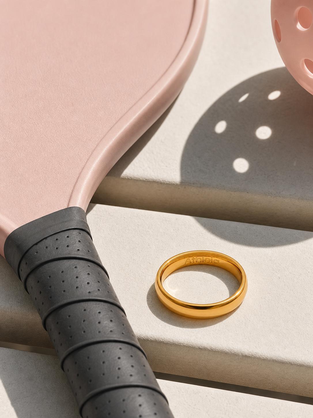 Athleia Bold Band gold ring
