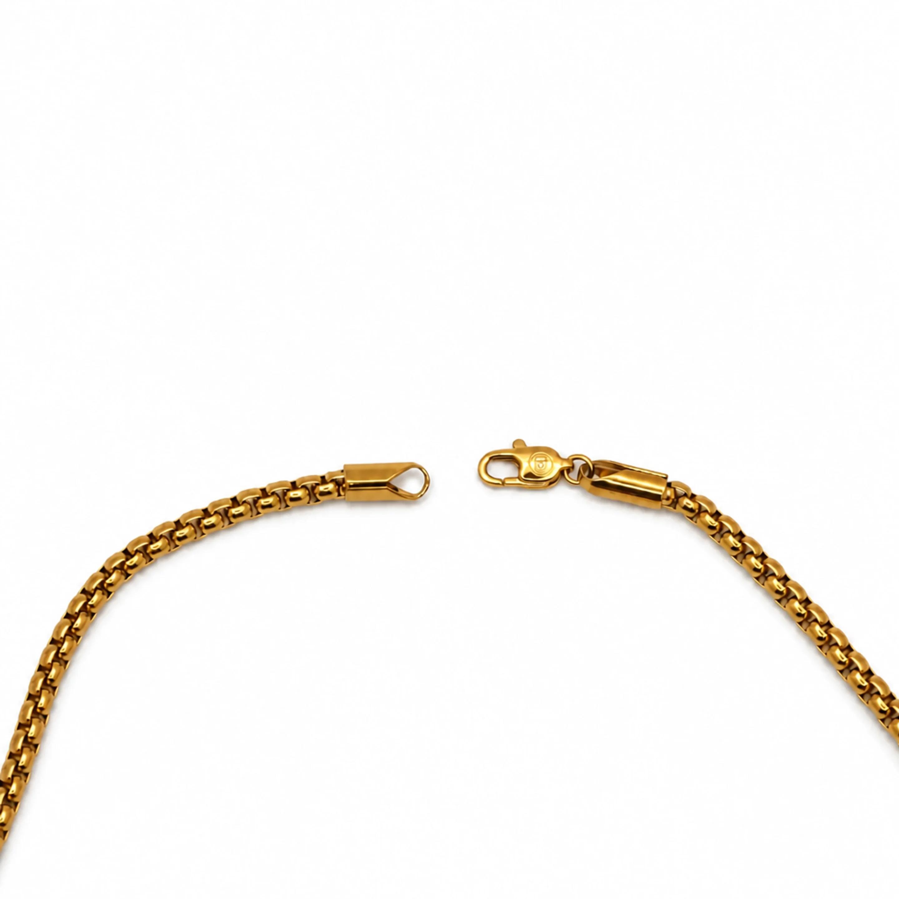 Box Chain Necklace — Detail macro