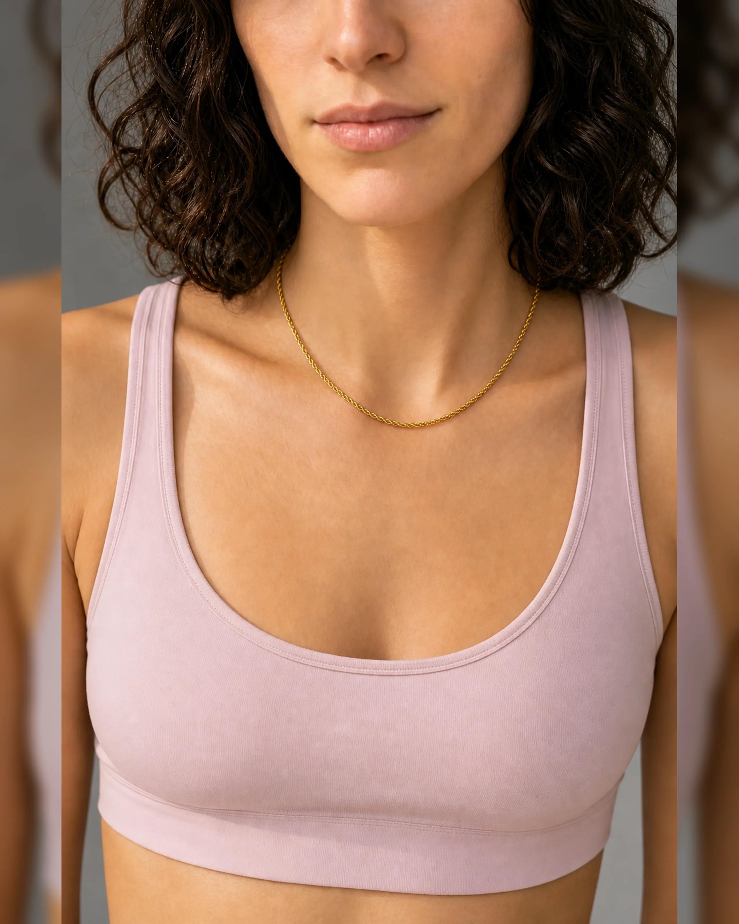 Rope Chain Necklace — On-skin scale