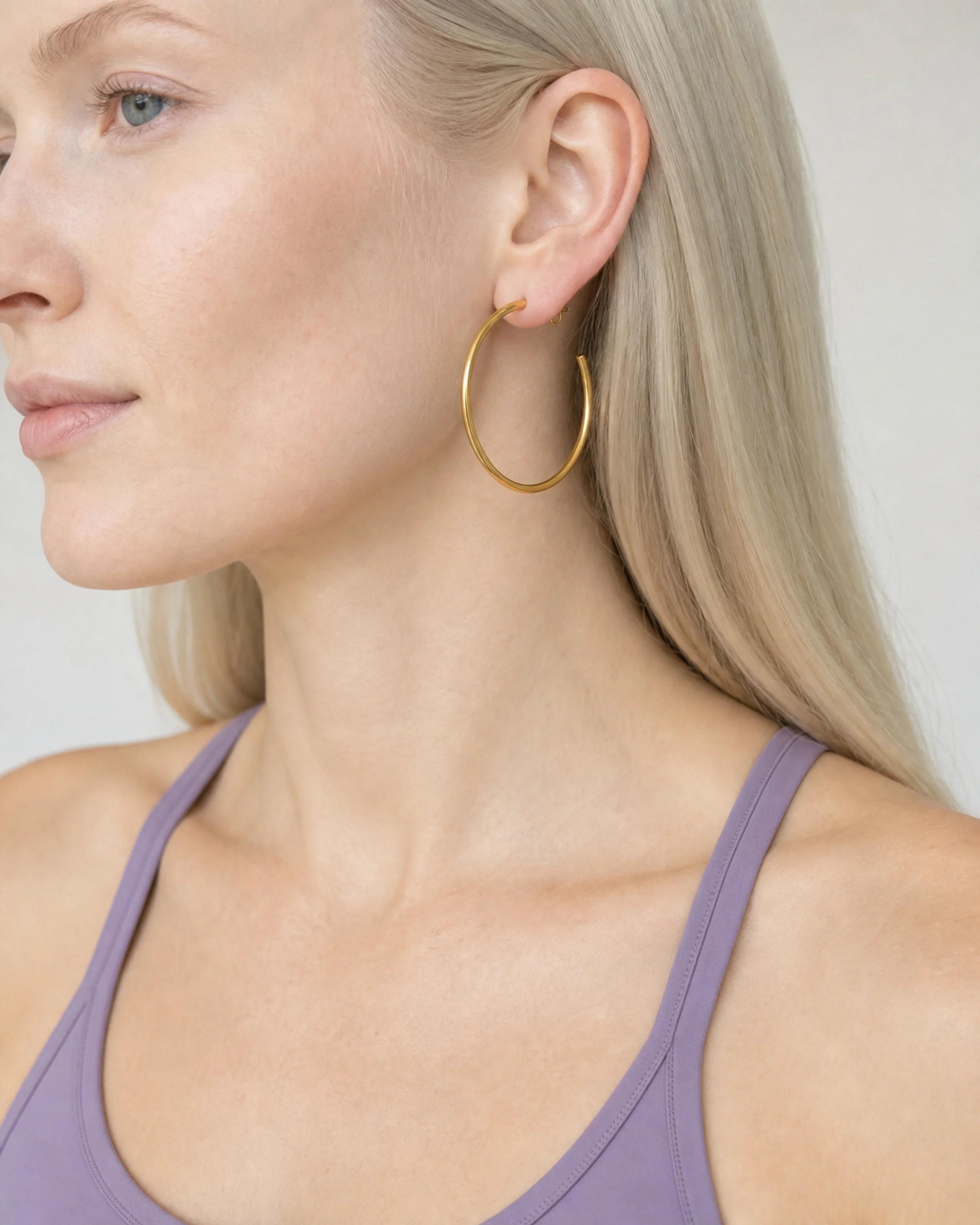 Classic Hoop — On-skin scale