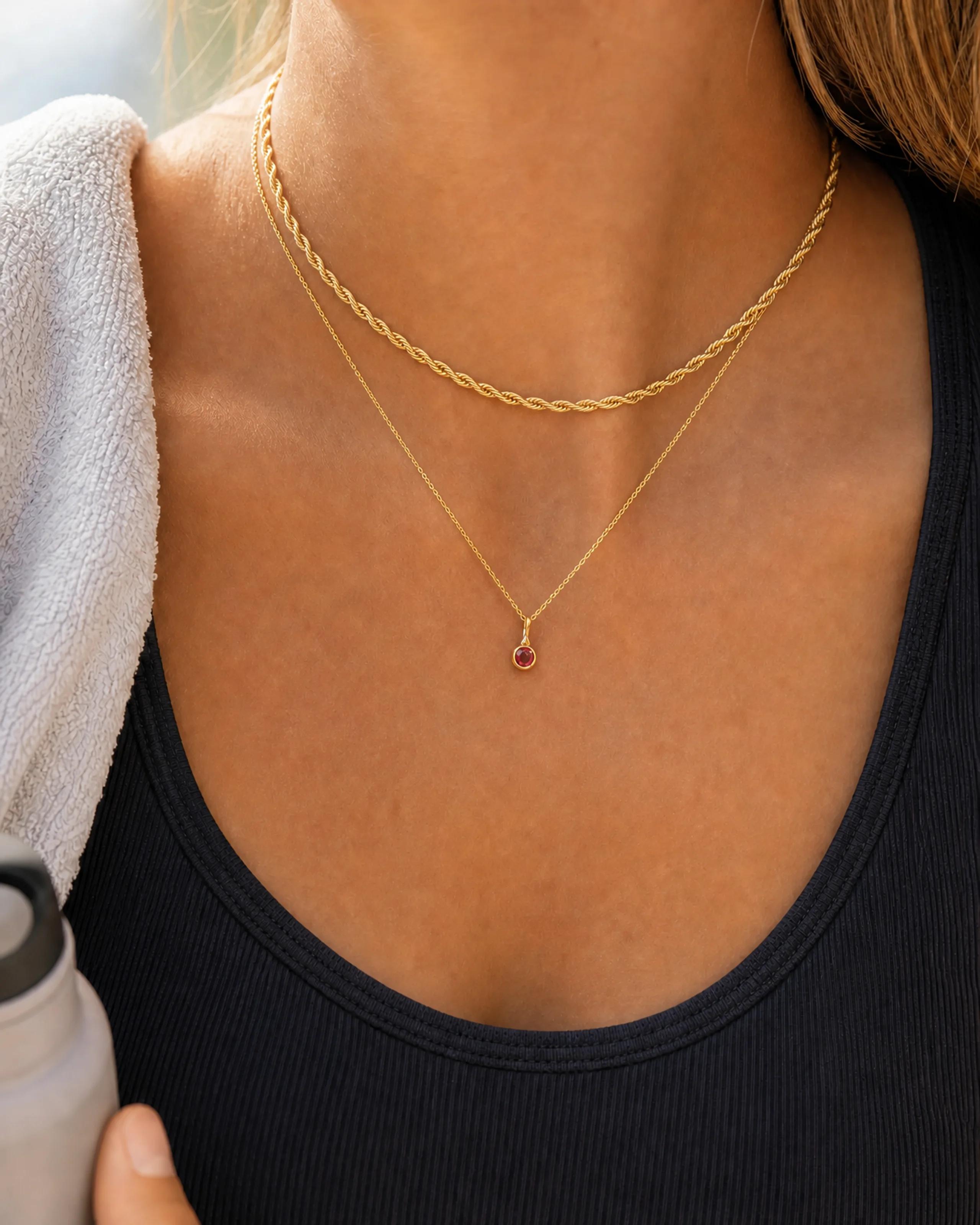 Birthstone Necklace, alternate view