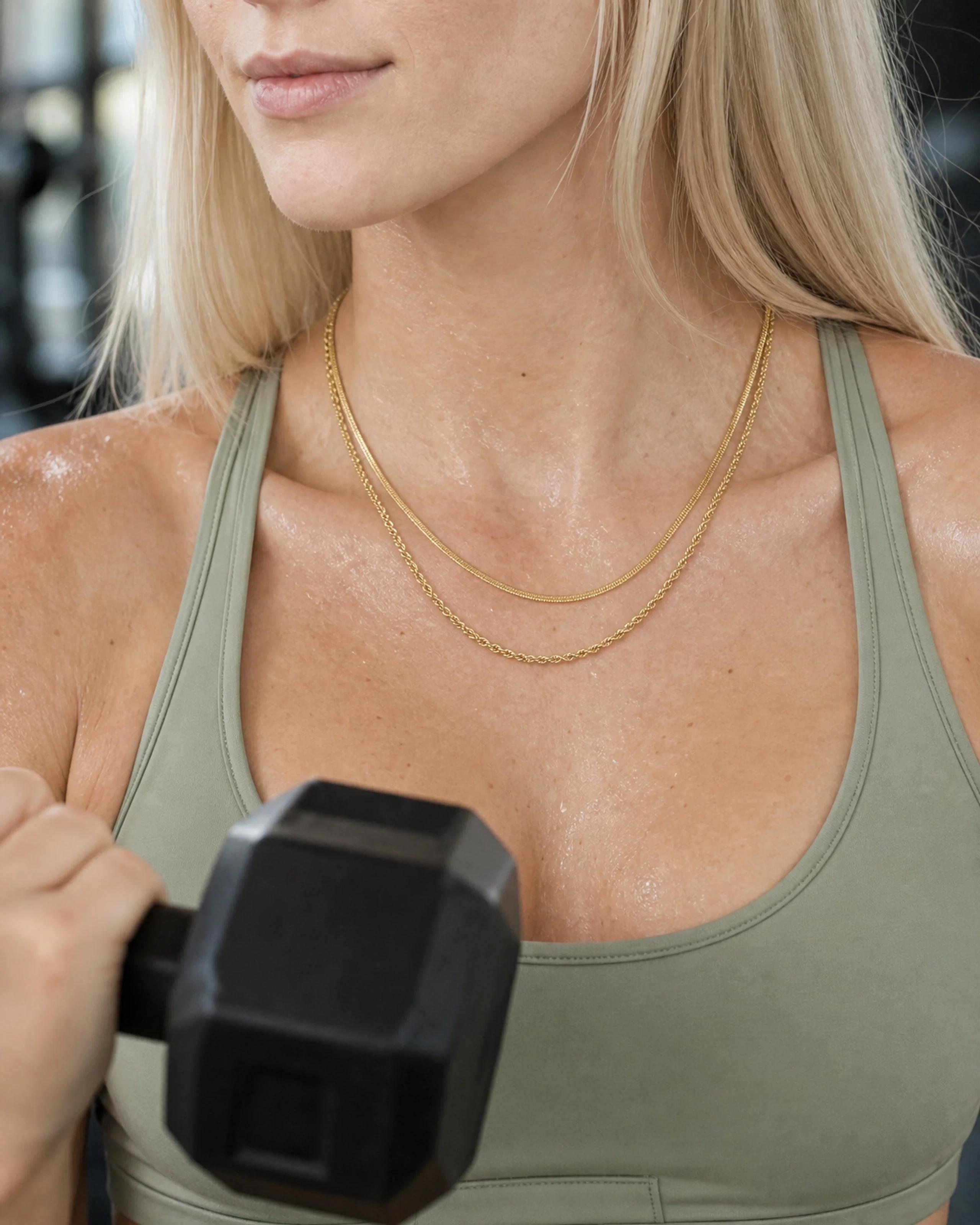 Double Chain Necklace — Active lifestyle translation