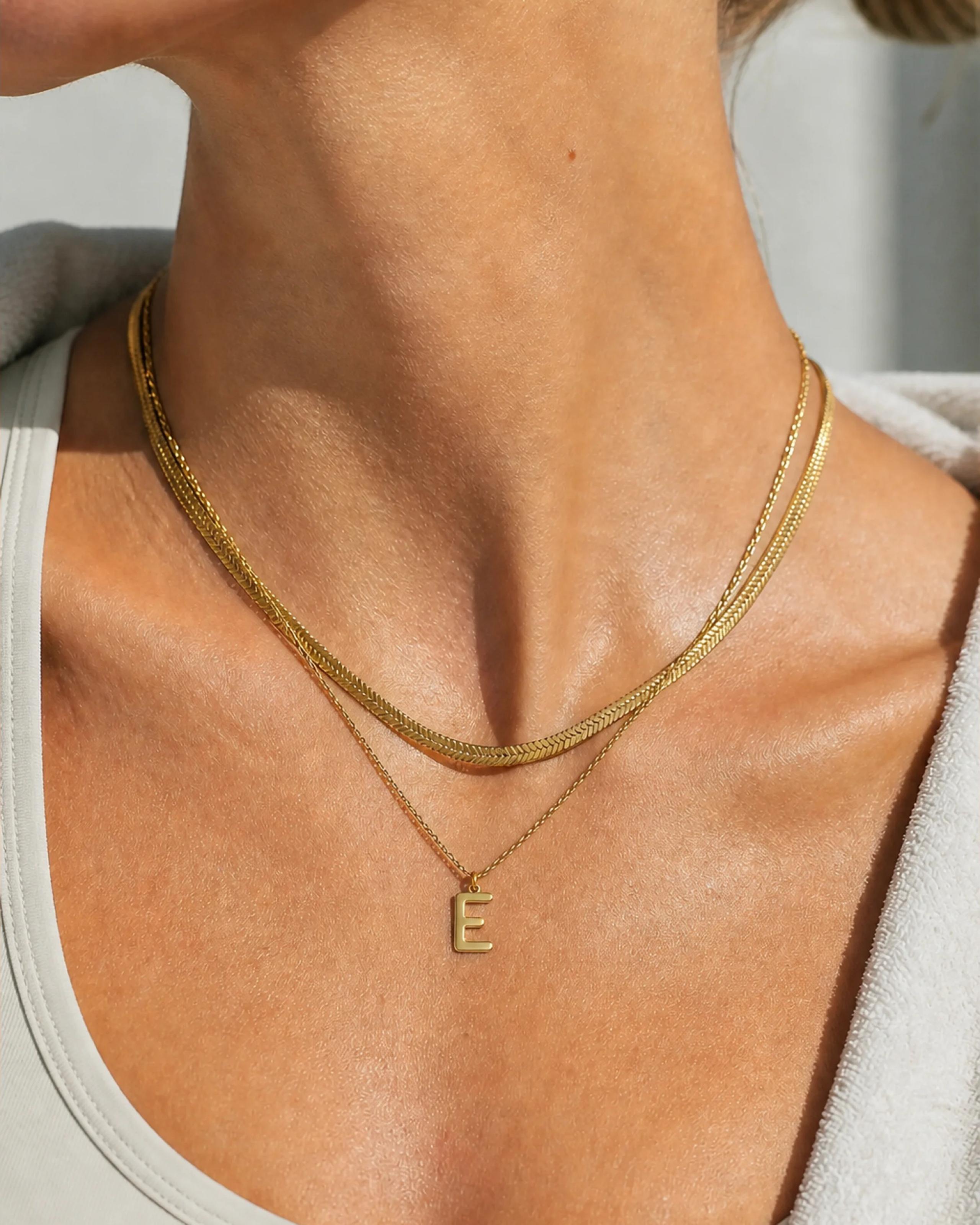 Herringbone Chain Necklace, alternate view