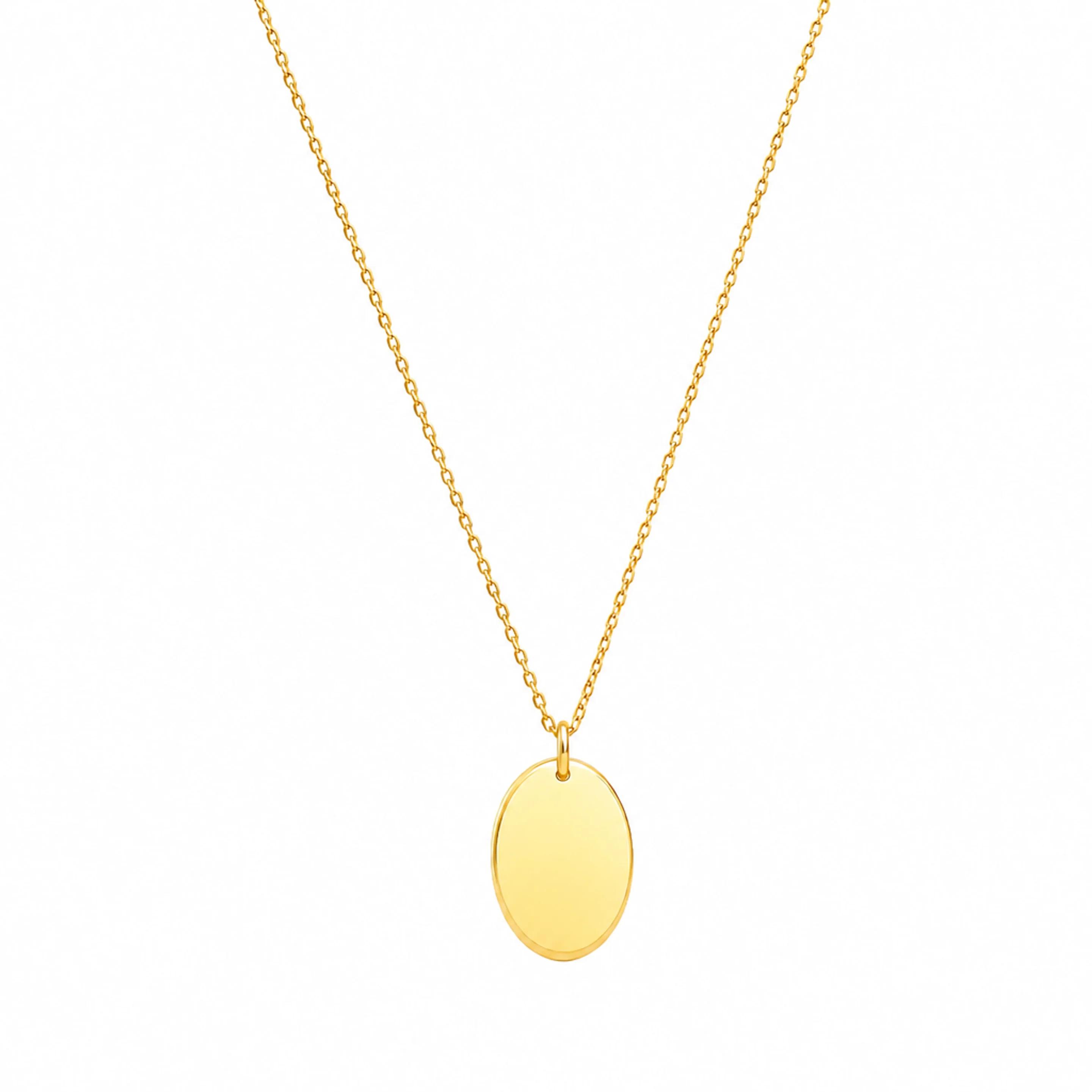 Oval Pendant Necklace — Clean product hero