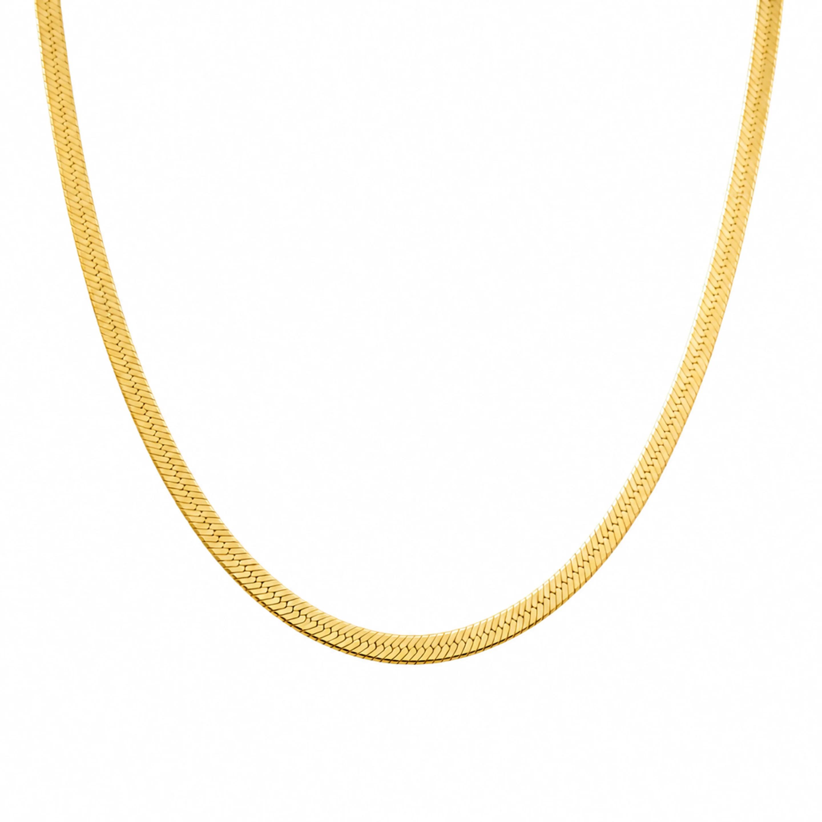 Herringbone Chain Necklace — Clean product hero