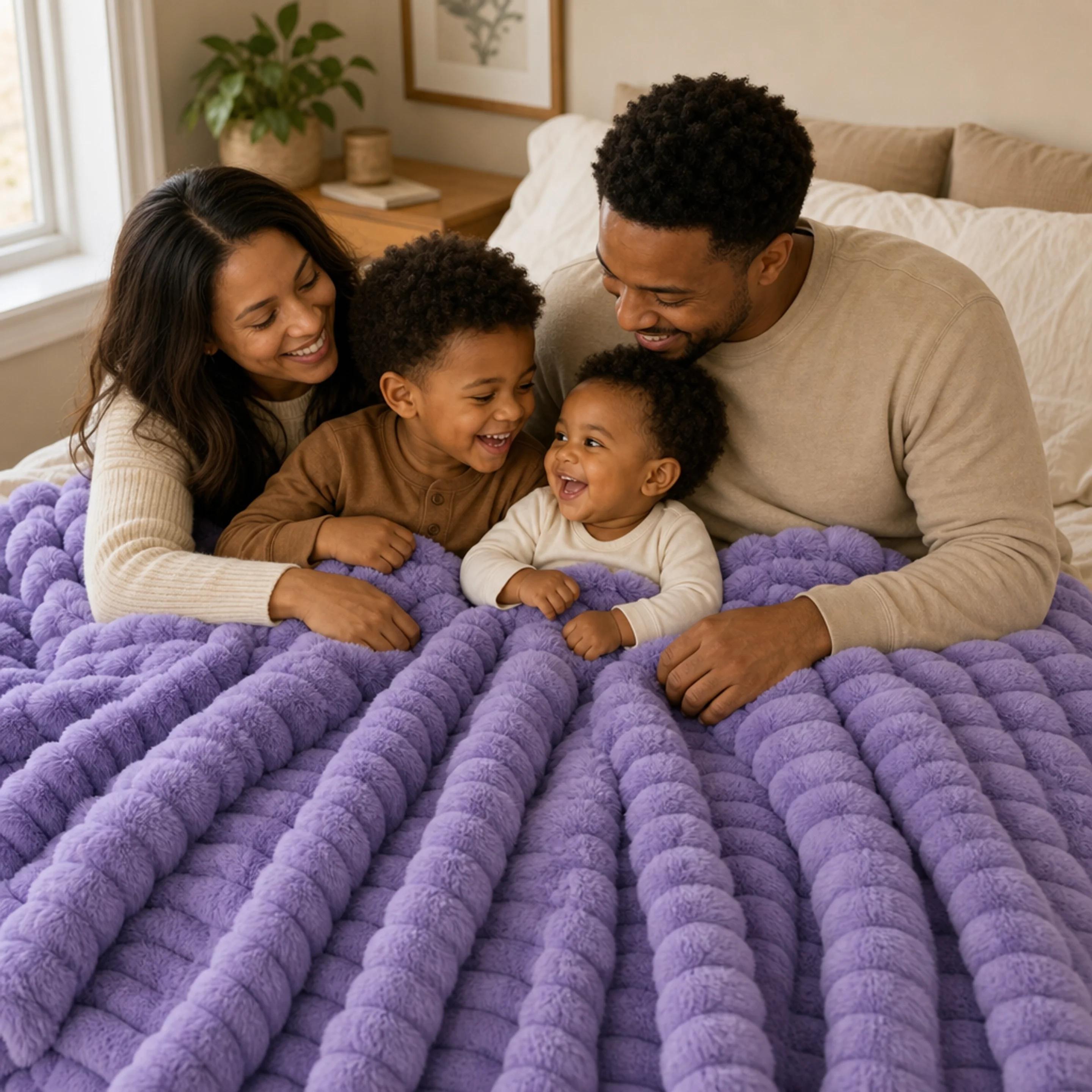 The Birdie Blanket — With the family