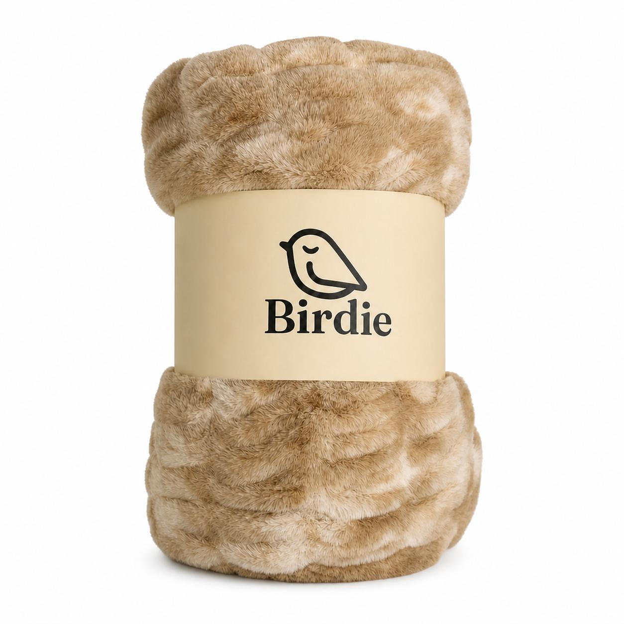The Birdie Blanket - Hazelnut, alternate view