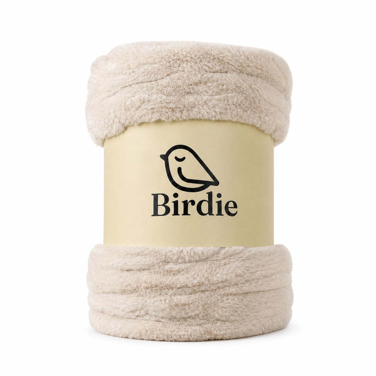 The Birdie Blanket - Cream, alternate view