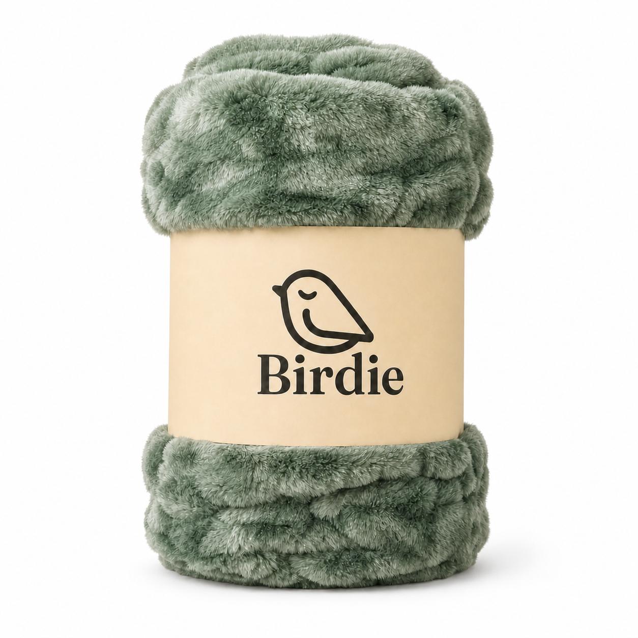 The Birdie Blanket - Moss, alternate view