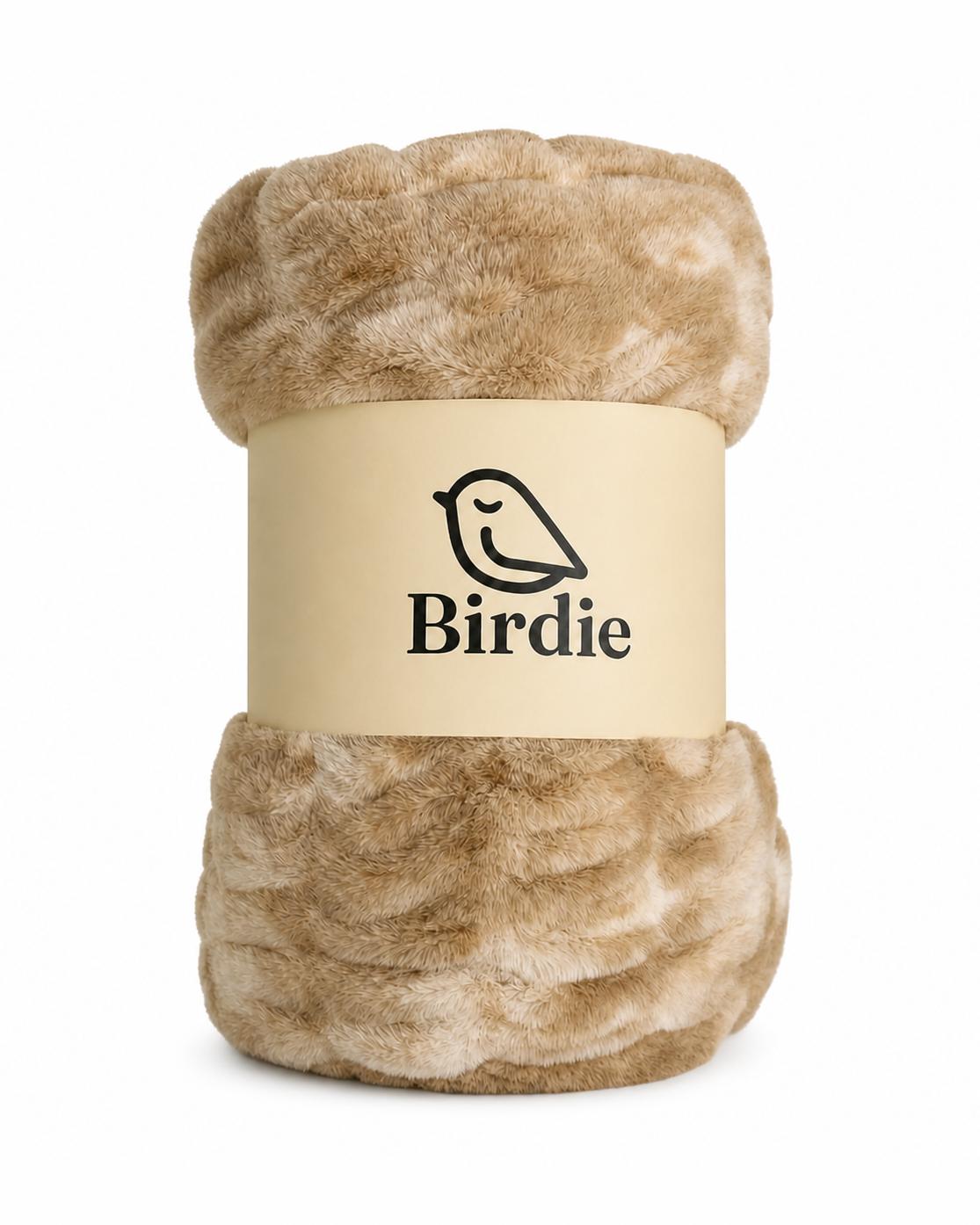 The Birdie Blanket - Hazelnut, alternate view