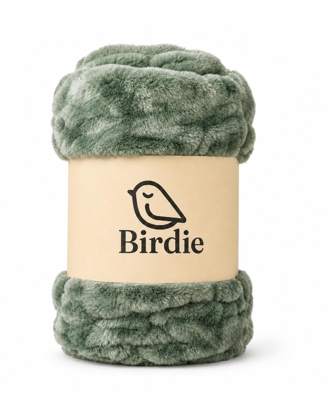 The Birdie Blanket - Moss, alternate view