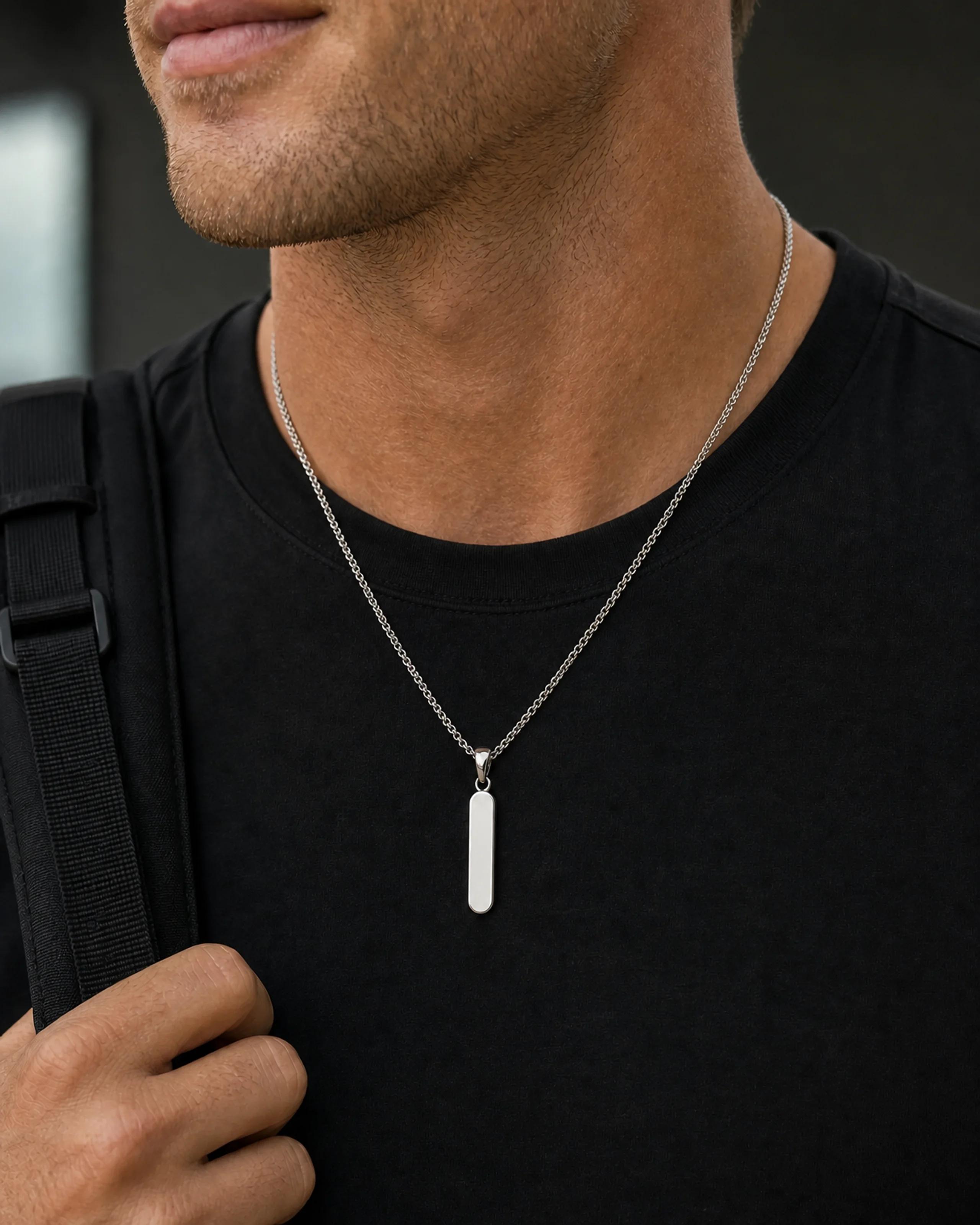 Cuban Bar Pendant Chain 3MM, view 2