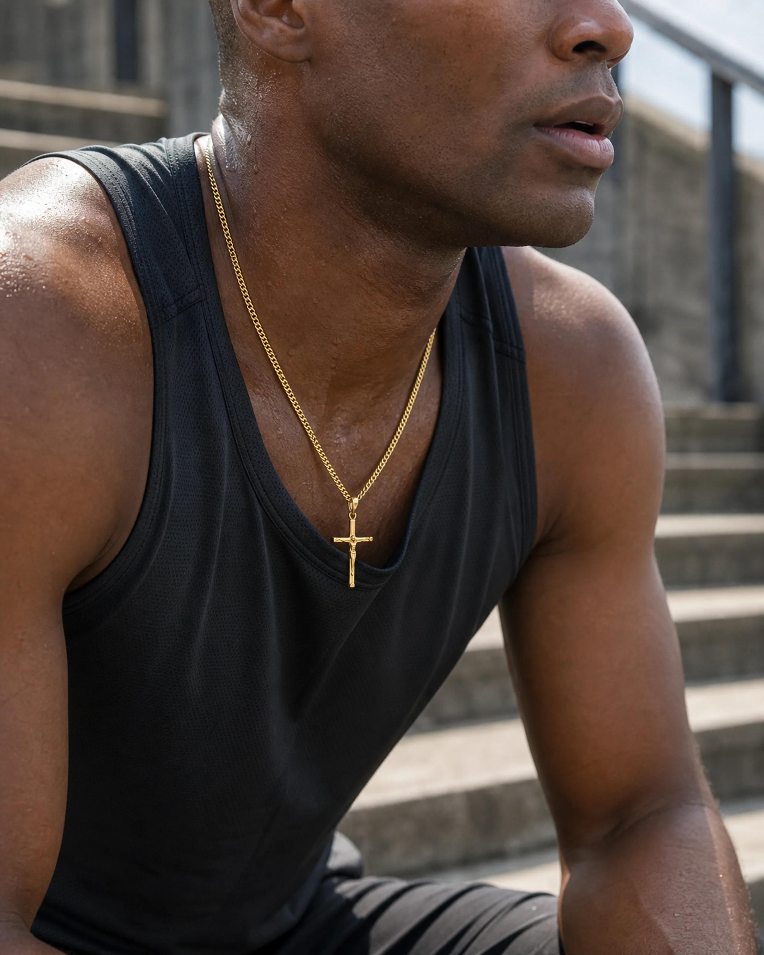 Crucifix Pendant — Active lifestyle