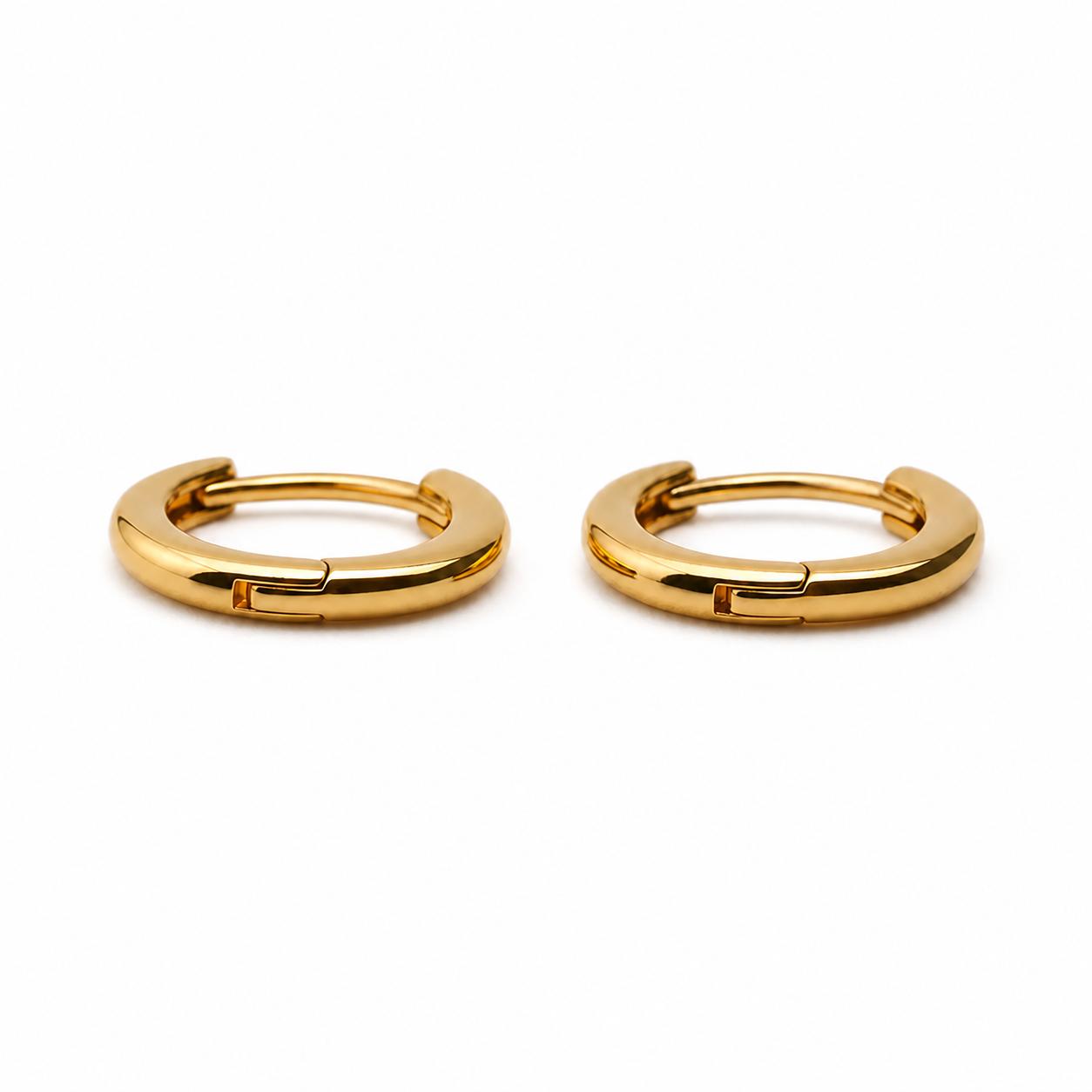 Lune Huggie Hoops Medium — Macro quality