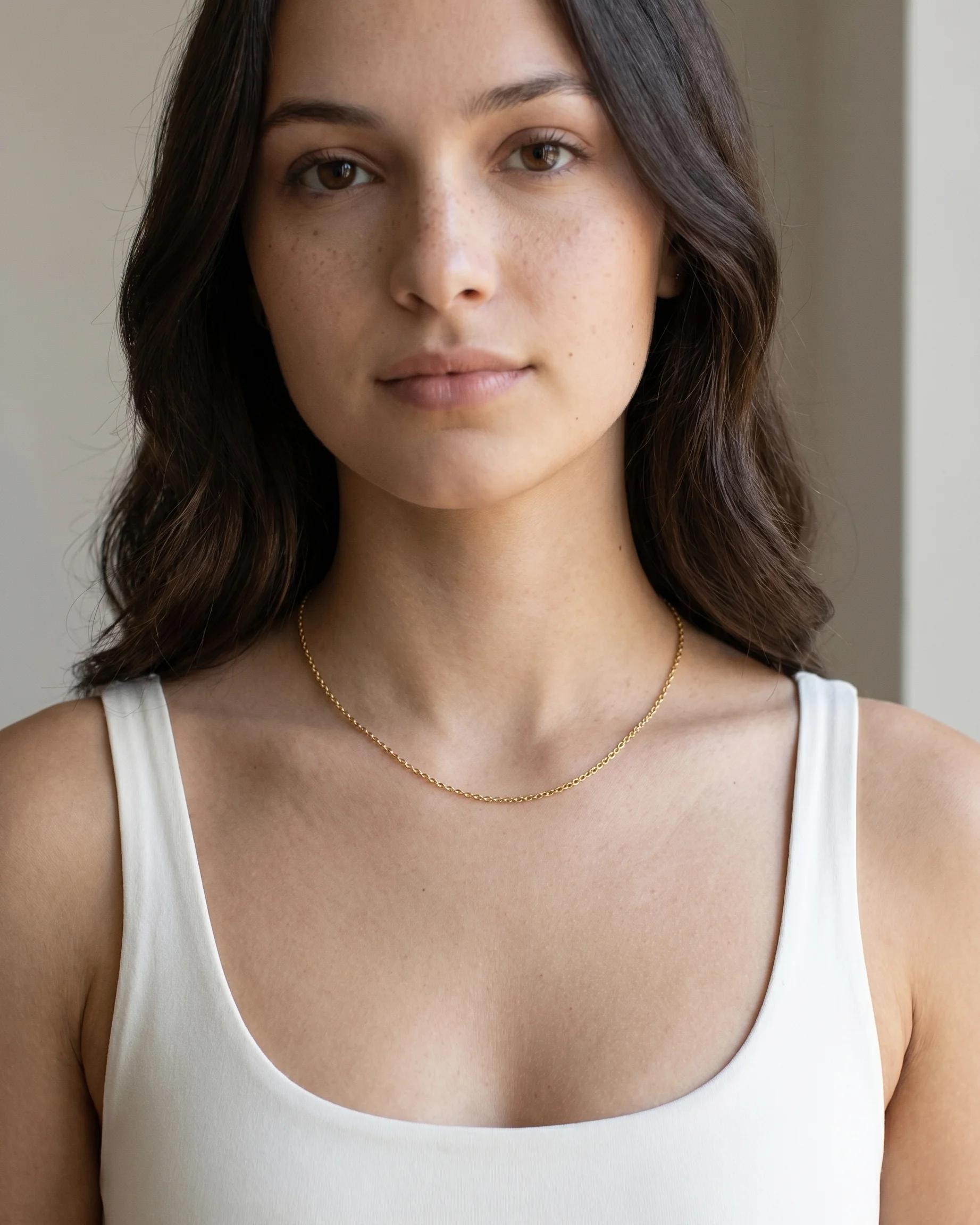 Maren Everyday Necklace — Styled model