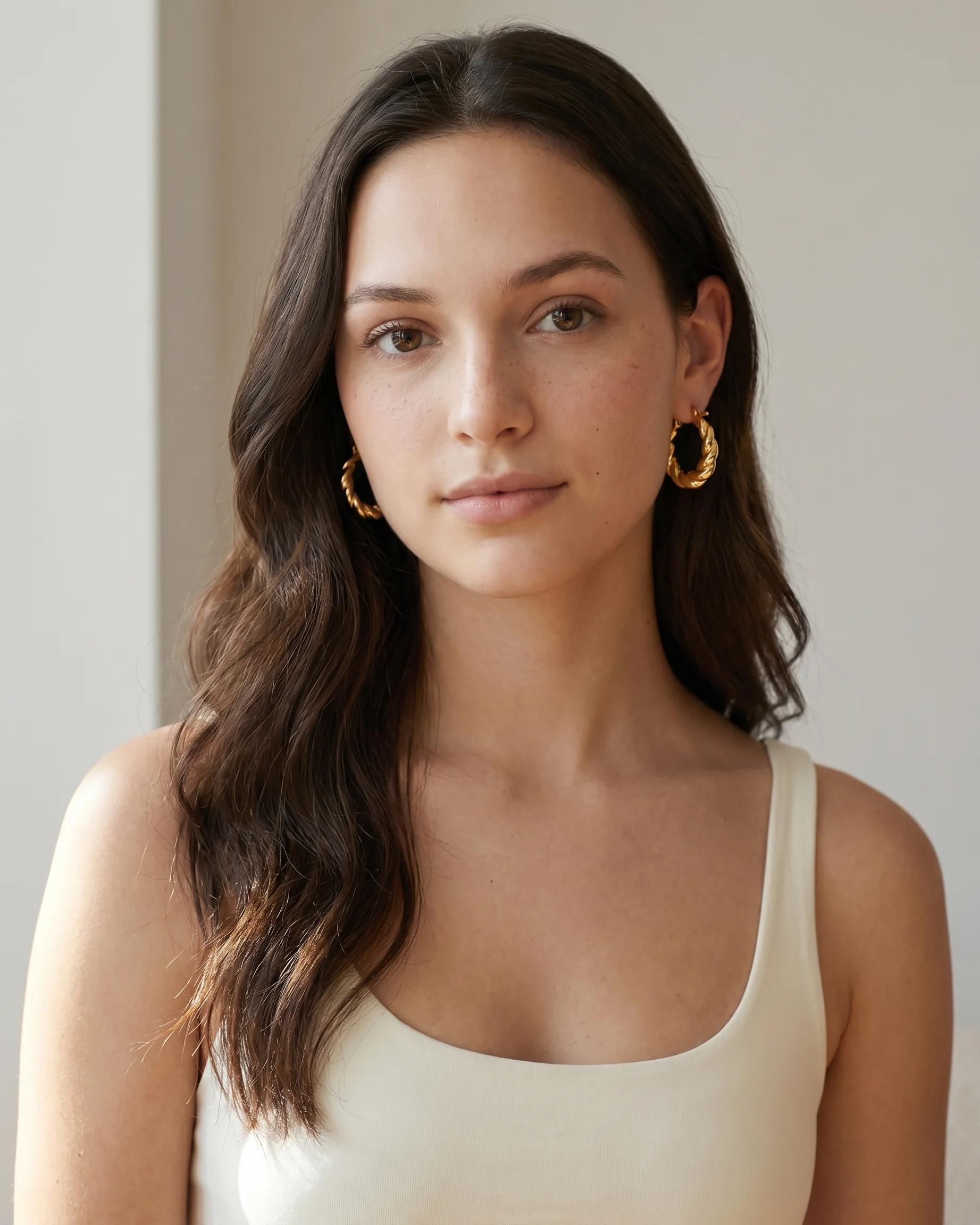Lune Twisted Hoops Large image 4