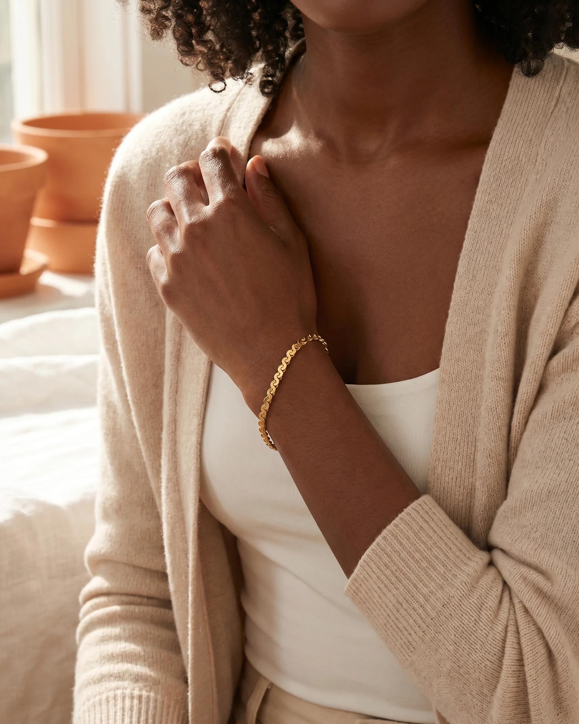 Maren Serpentine Bracelet — Styled model
