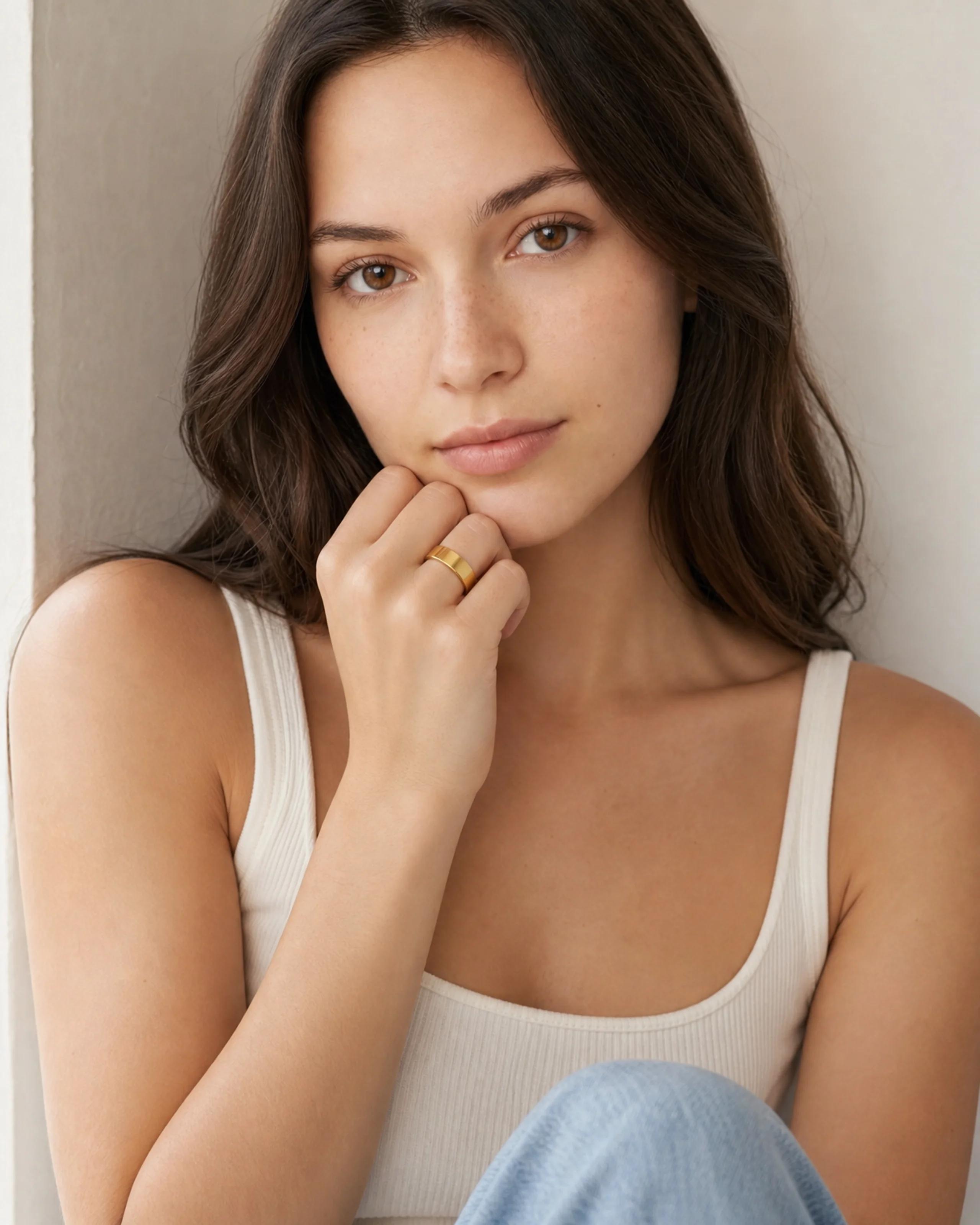 Wren Smooth Band 6mm — Styled model