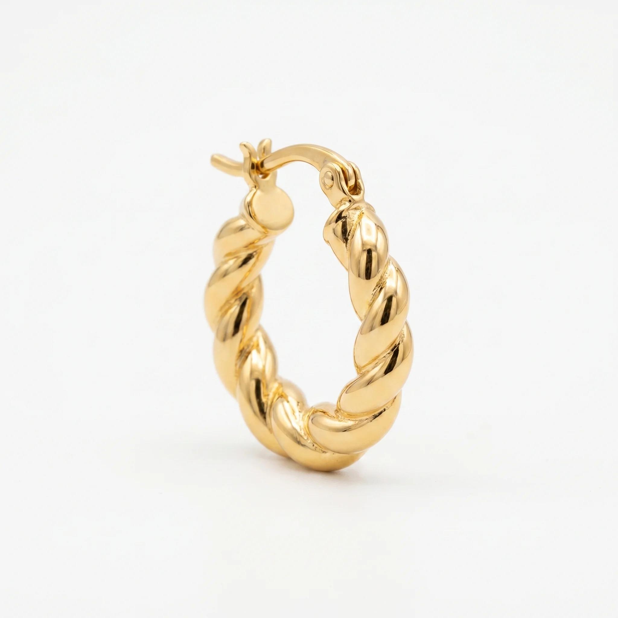 Lune Twisted Hoops Large image 9
