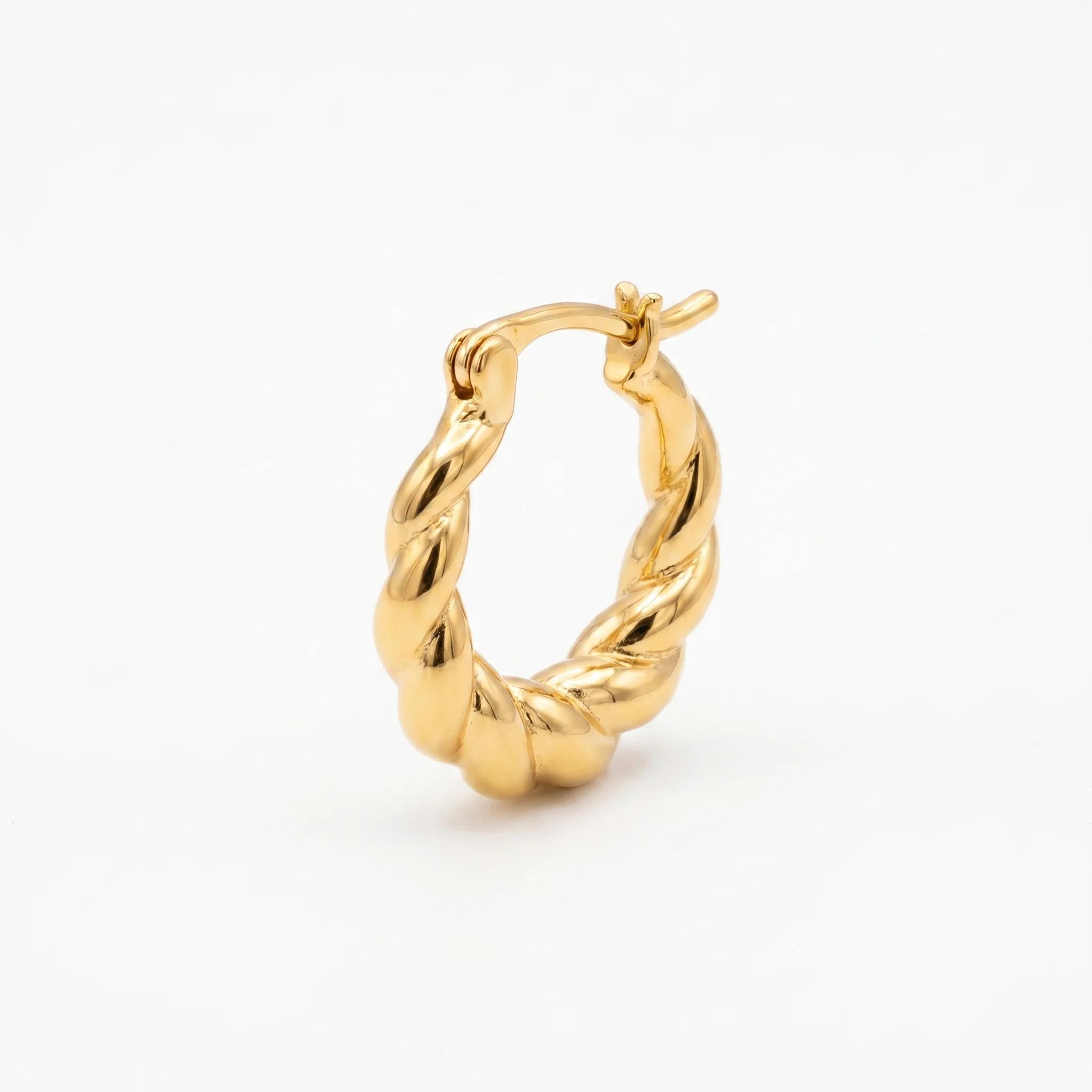 Lune Twisted Hoops Large image 10