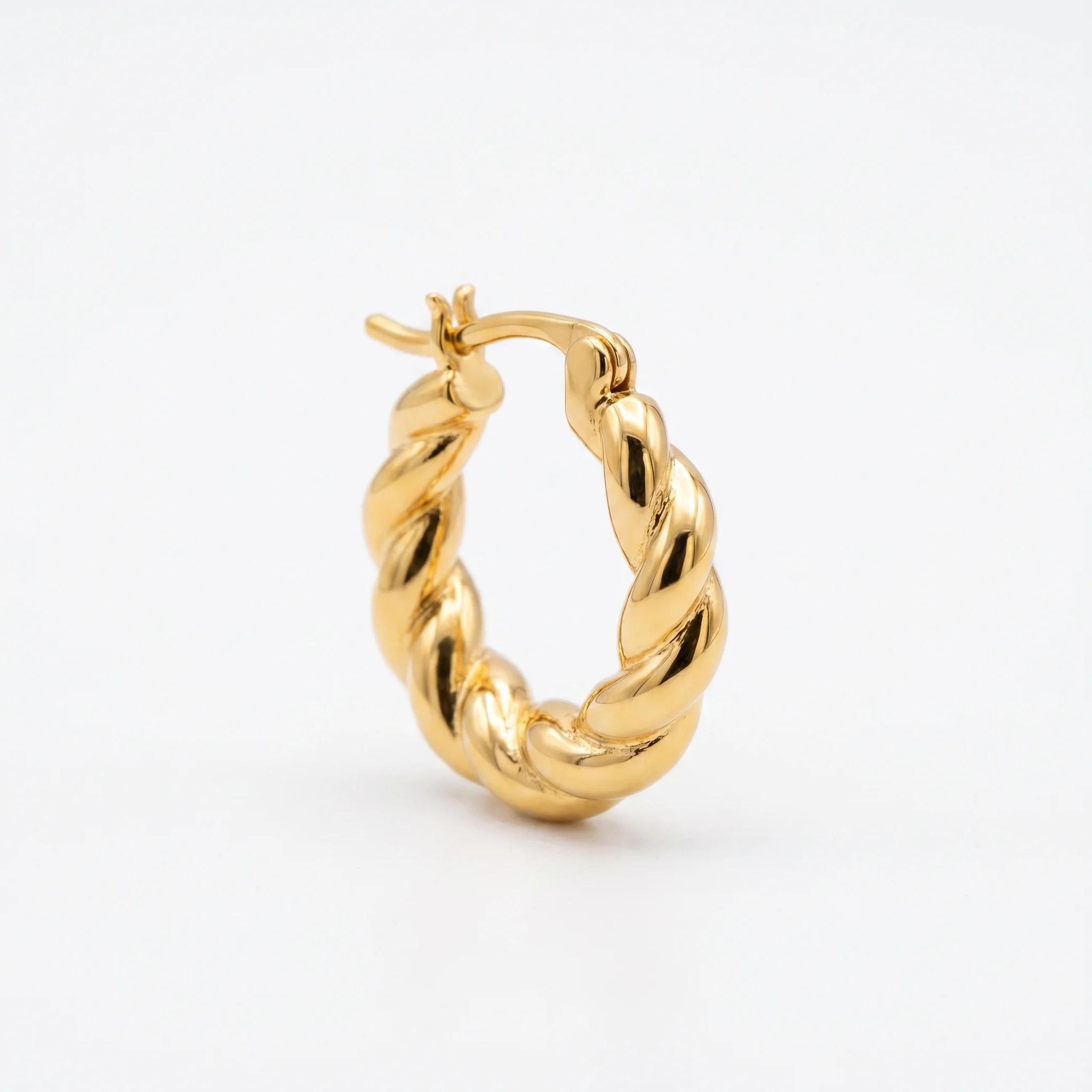 Lune Twisted Hoops Large image 11