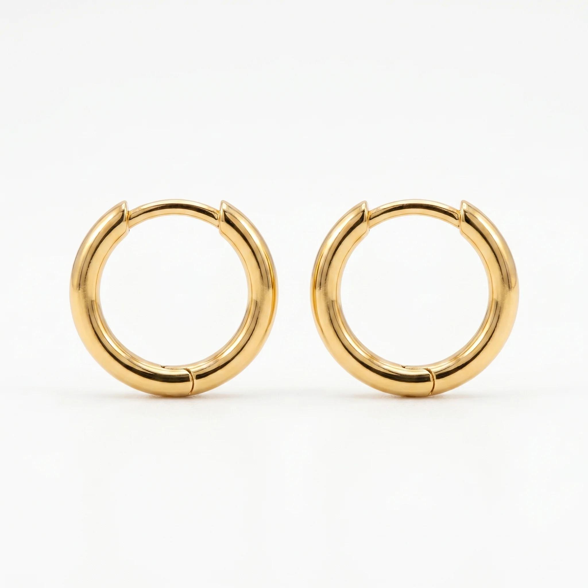 Lune Huggie Hoops Medium image 3