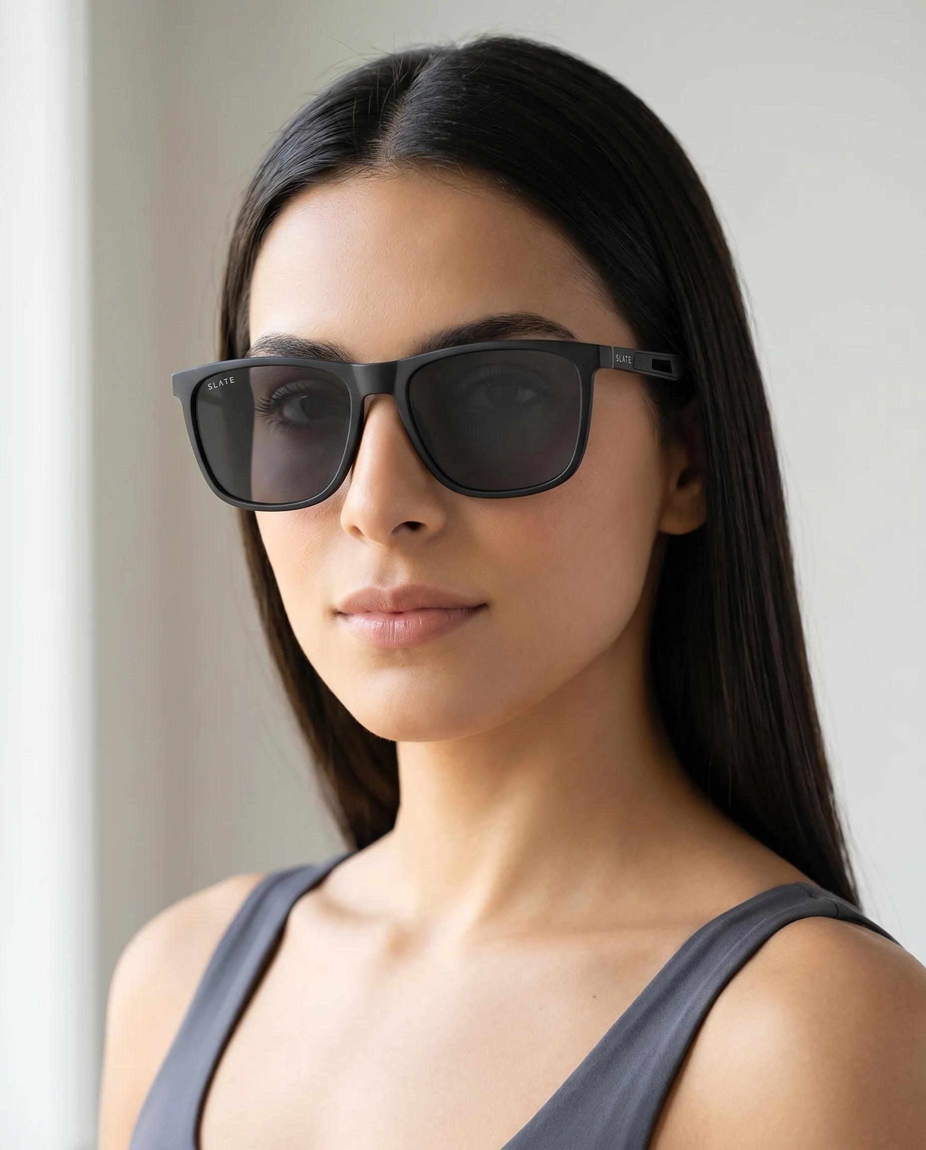 Ledge Square Sunglasses — On model